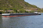 Tankmotorschiff IMOLA, ENI 02332232, Flagge NED, rheinabwärts bei Andernach am 30.04.2025.